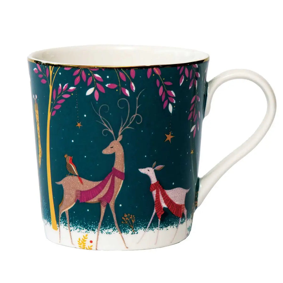 Woodland Tales Mug, Deer & Robin