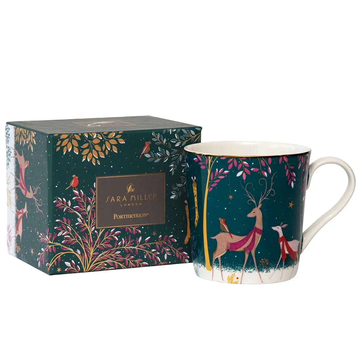 Woodland Tales Mug, Deer & Robin