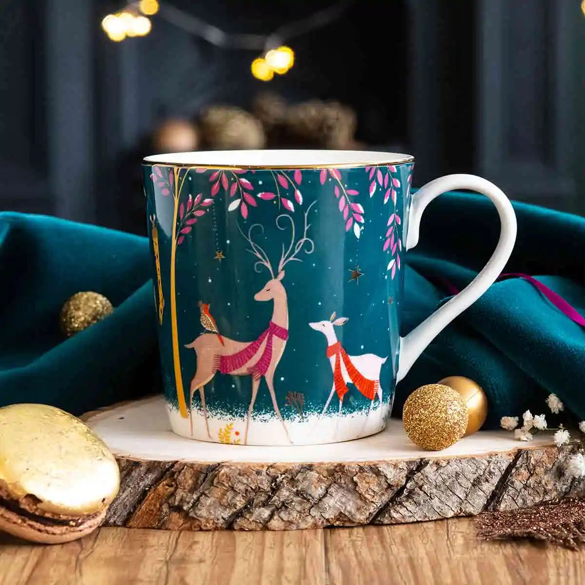 Woodland Tales Mug, Deer & Robin