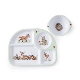 Little Wren 2 piece Divided Plate and Bowl Set