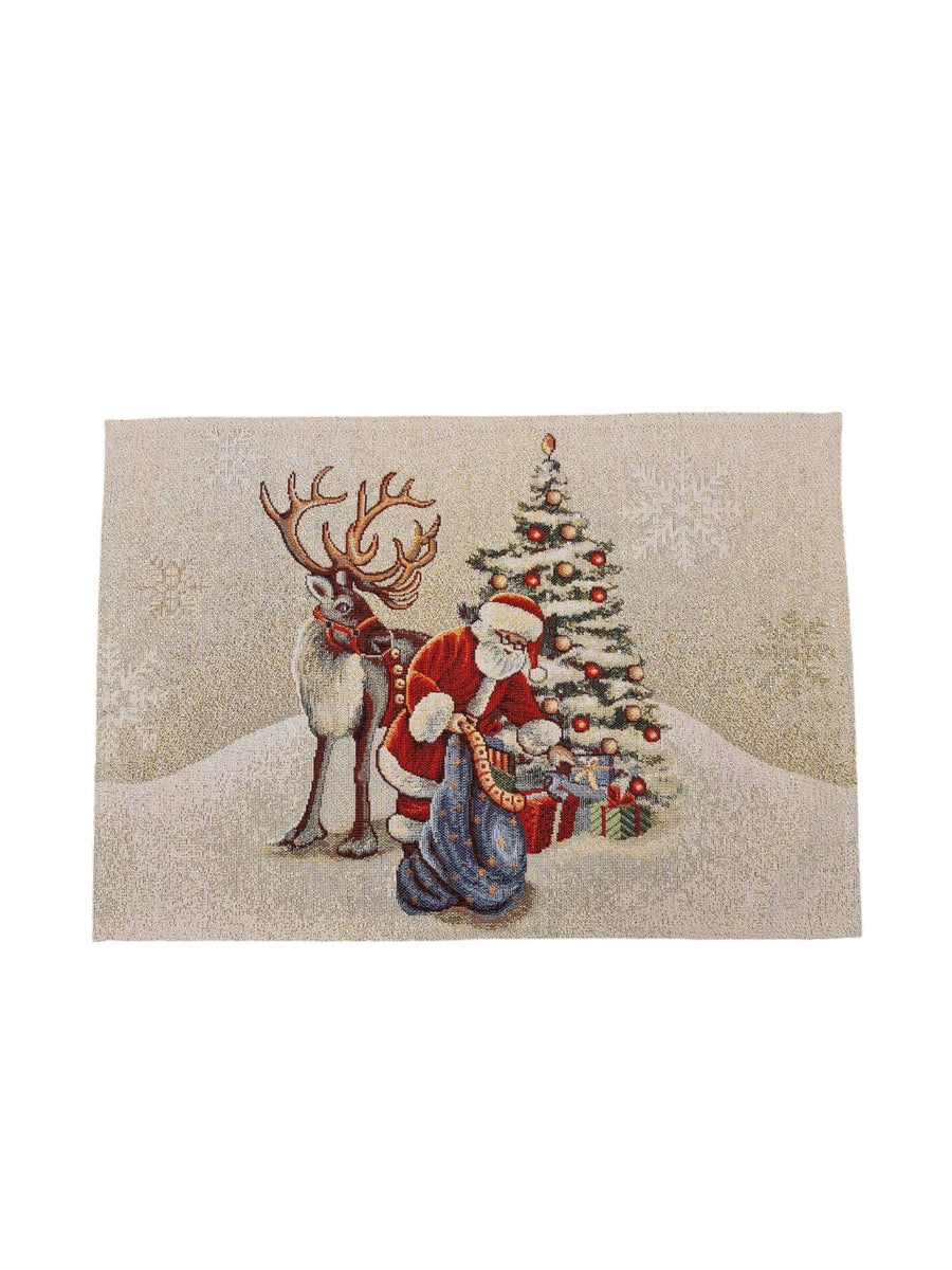 Santa Claus Christmas Breakfast Placemat in Gobelin
