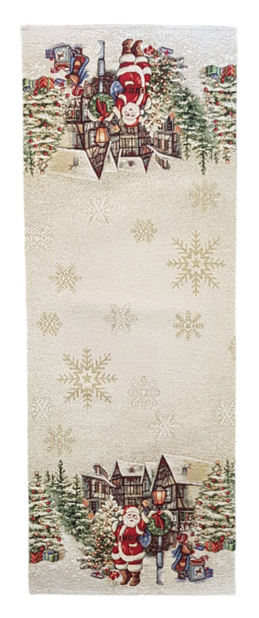 Christmas Runner Lurex Cabin in Gobelin: 45x180cm