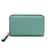 Aqua faux leather small coin purse