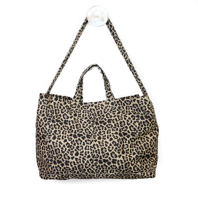 Carly leopard print overnight bag