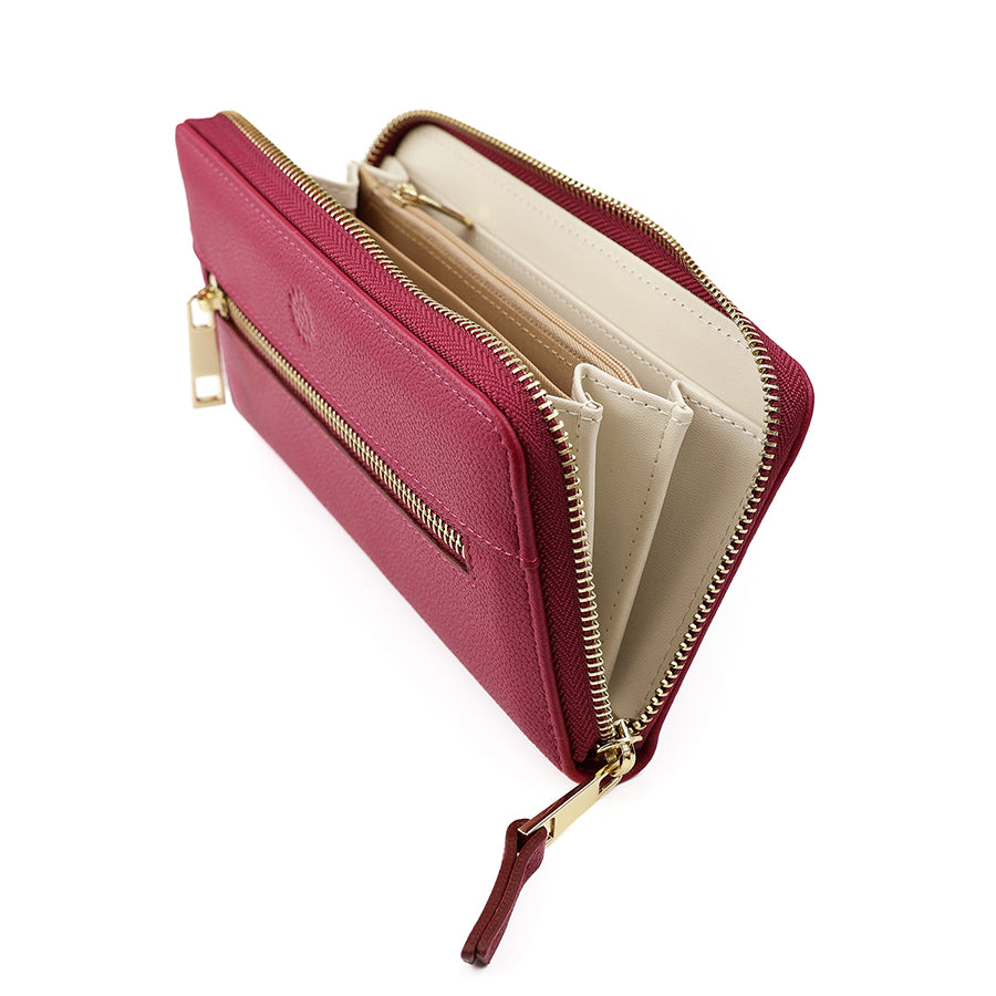 Bella raspberry long purse