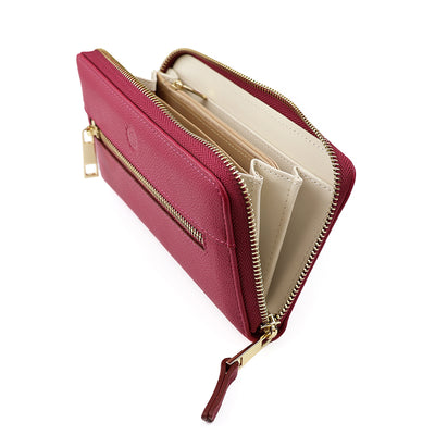 Bella raspberry long purse