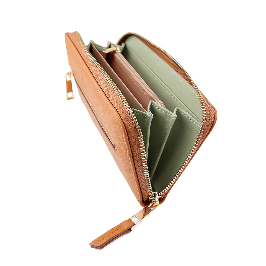 Bella apricot long purse
