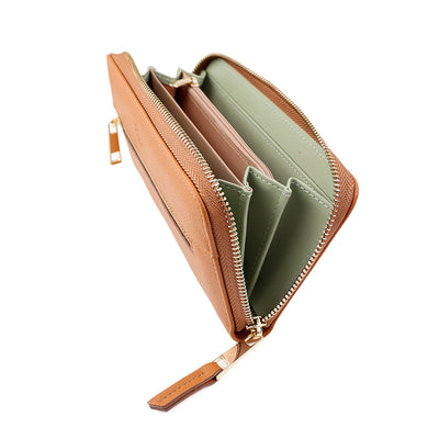 Bella apricot long purse