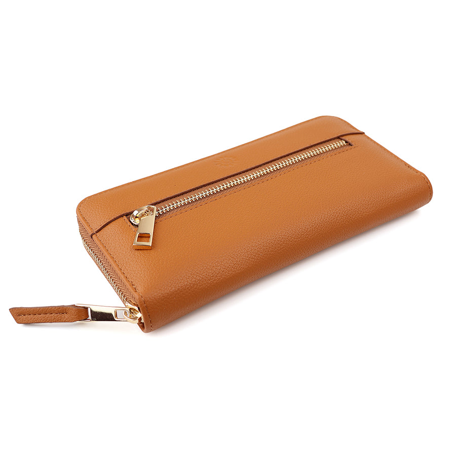 Bella apricot long purse