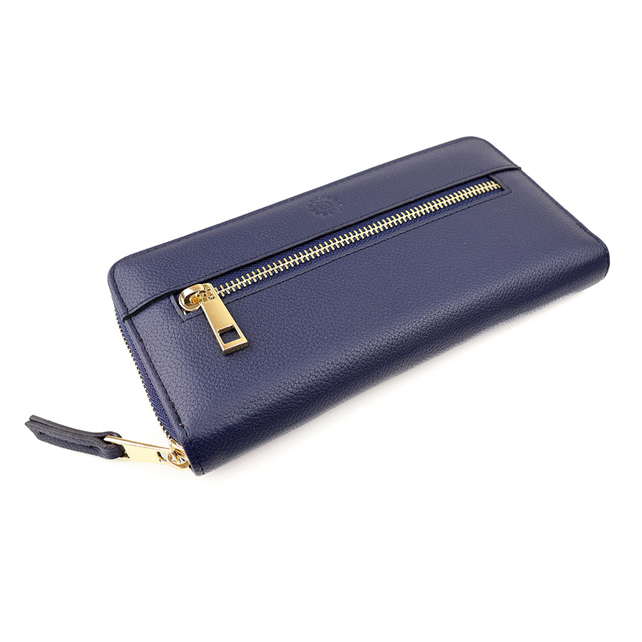 Bella navy long purse