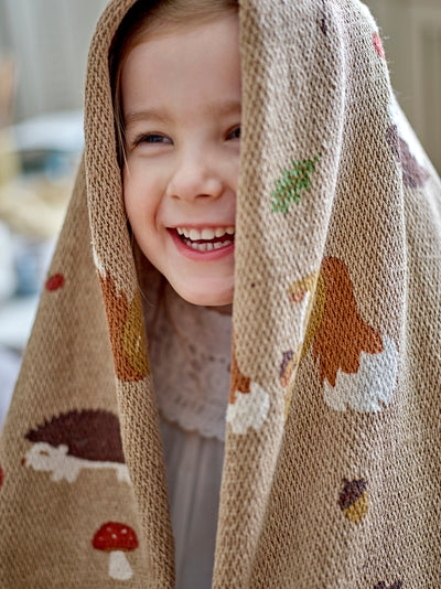 Fall Throw, Brown, Recycled Cotton