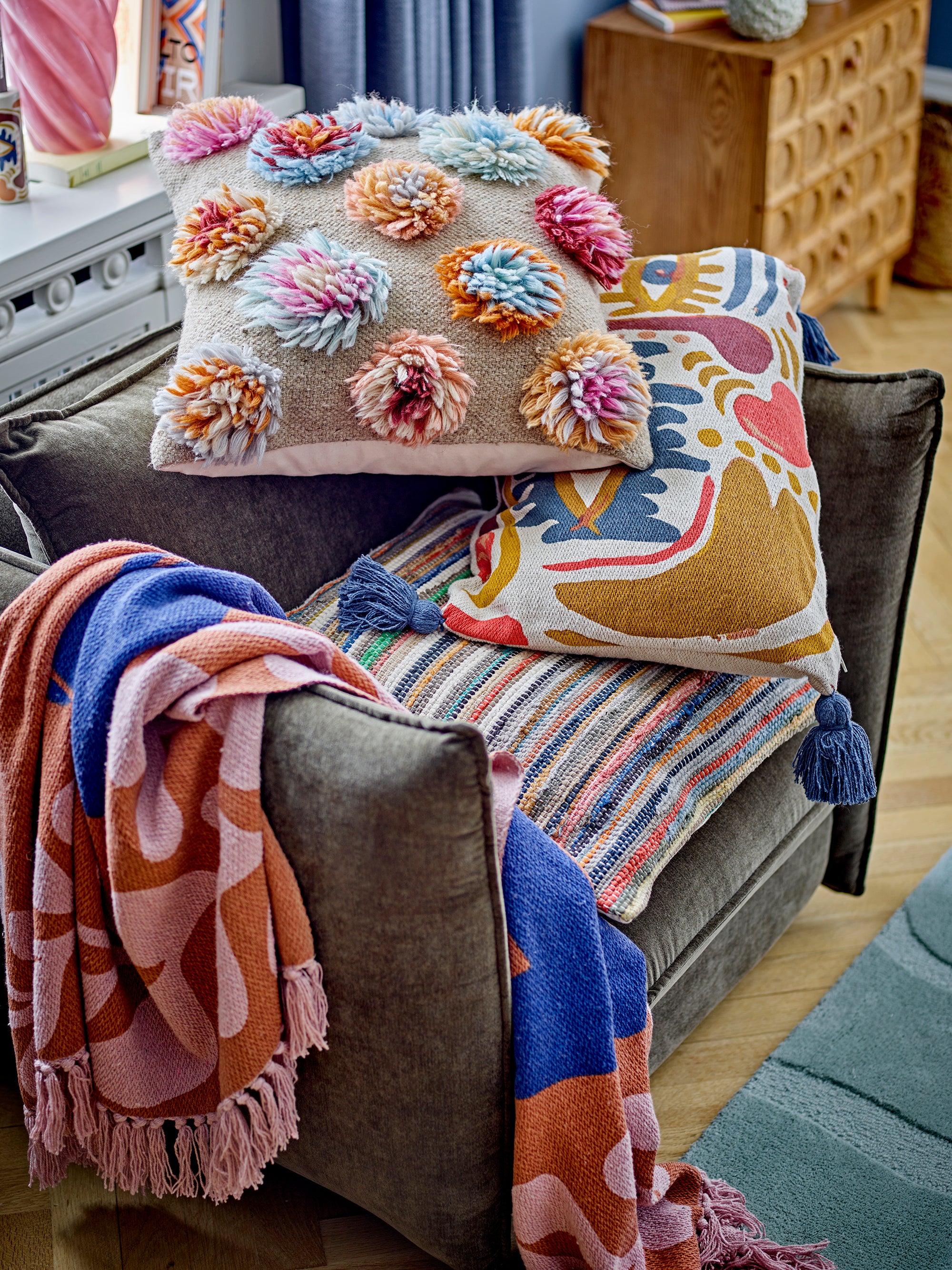 Atle Throw, Brown, Recycled Cotton