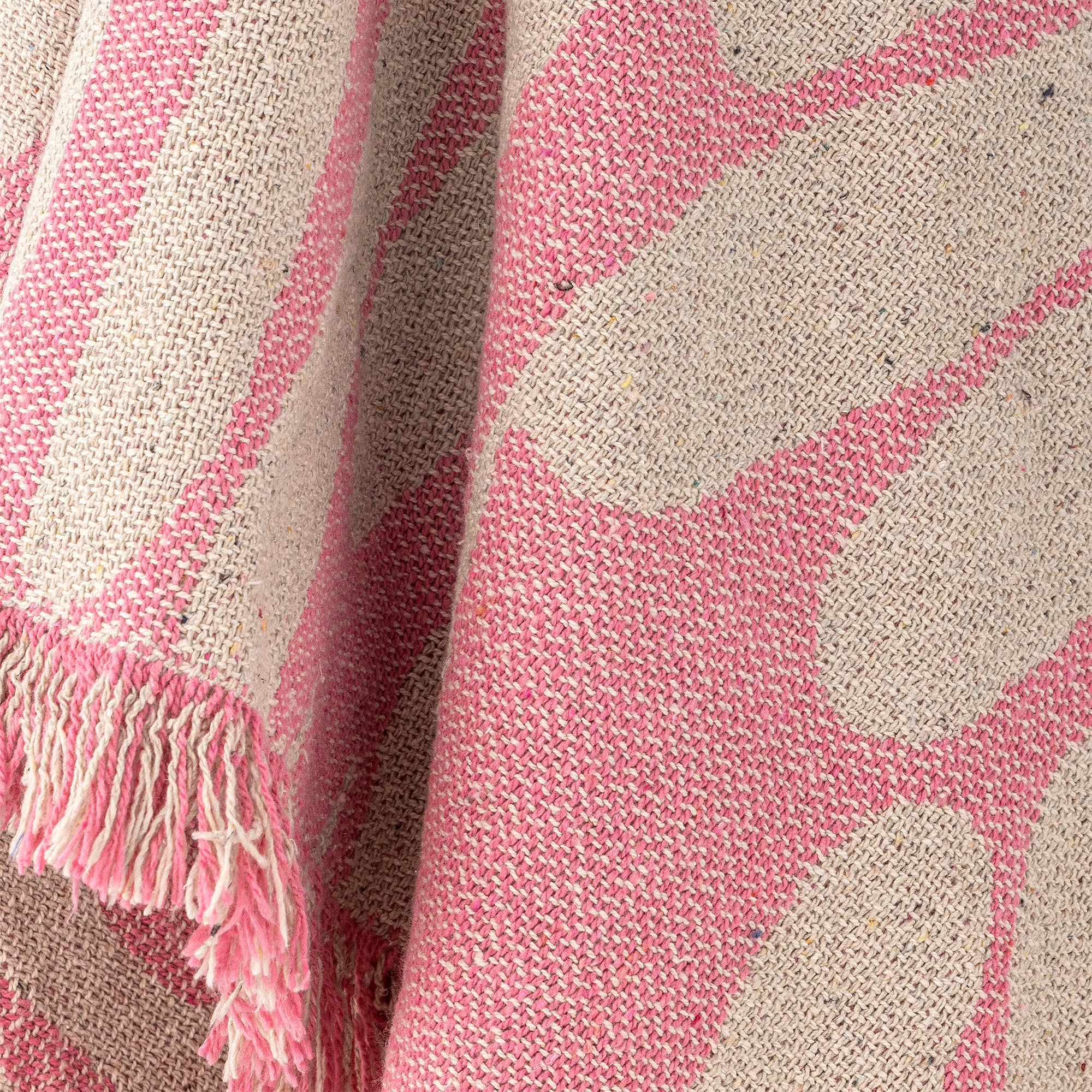 Alk Throw, Rose, Recycled Cotton