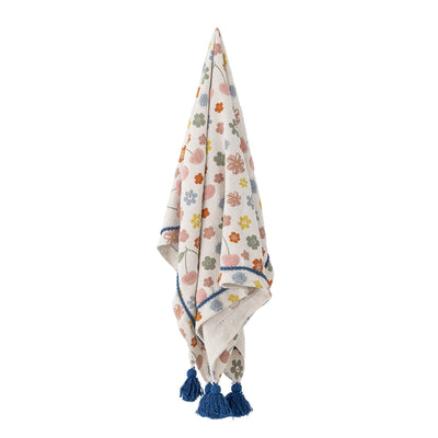 Cherry Throw, Multi, Recycled Cotton