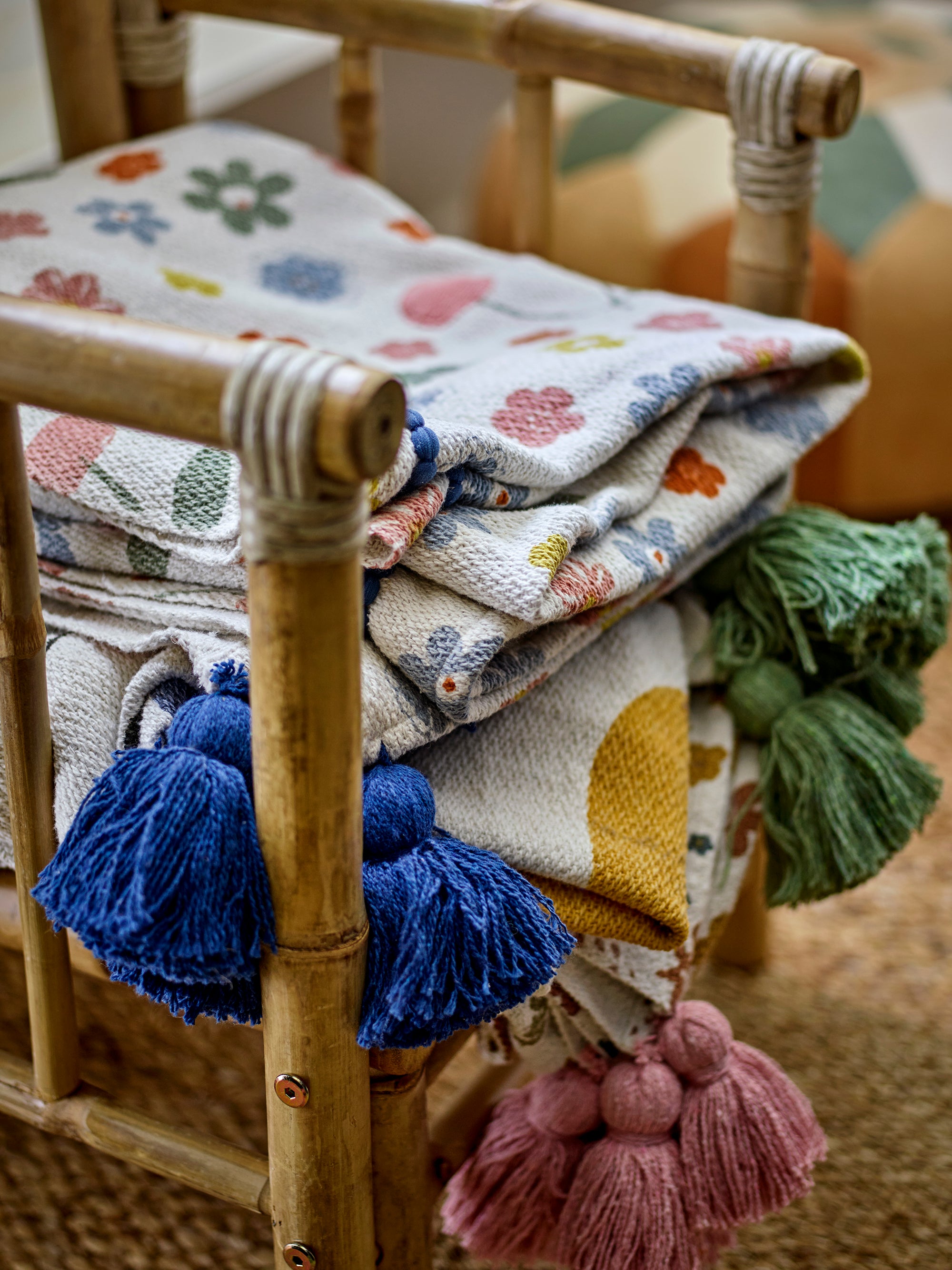 Cherry Throw, Multi, Recycled Cotton
