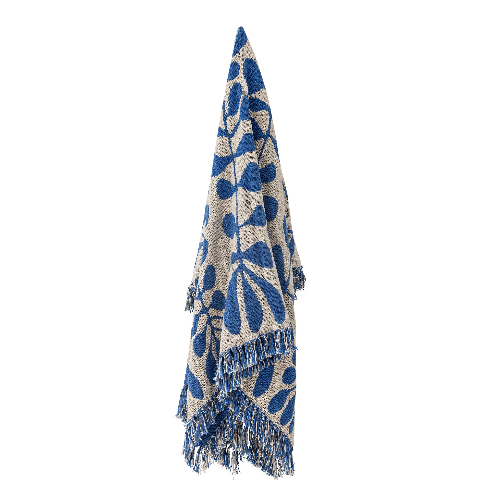 Nevine Throw, Blue, Recycled Cotton