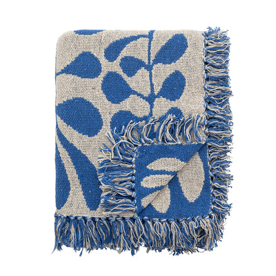 Nevine Throw, Blue, Recycled Cotton