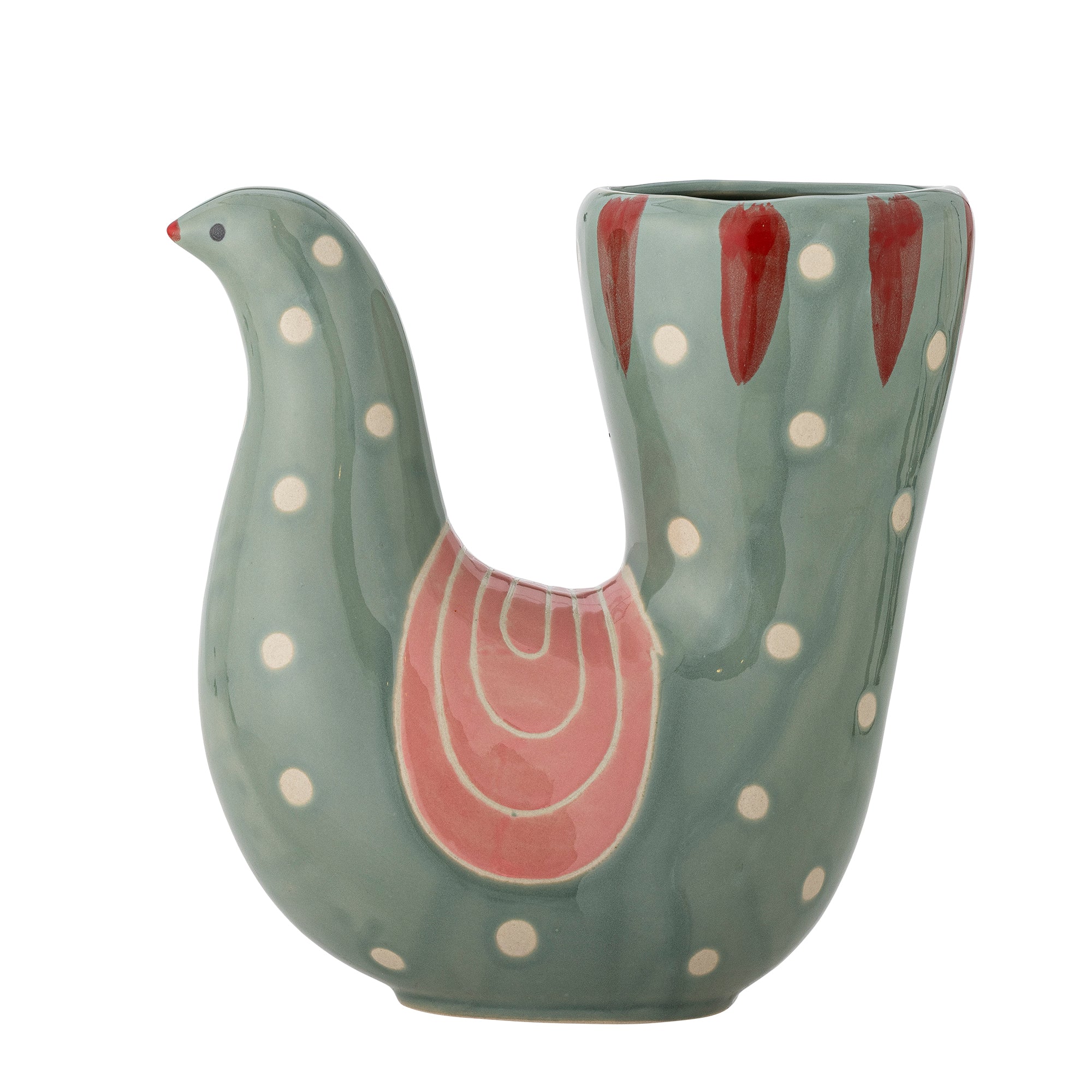 Trudy Vase, Green, Stoneware