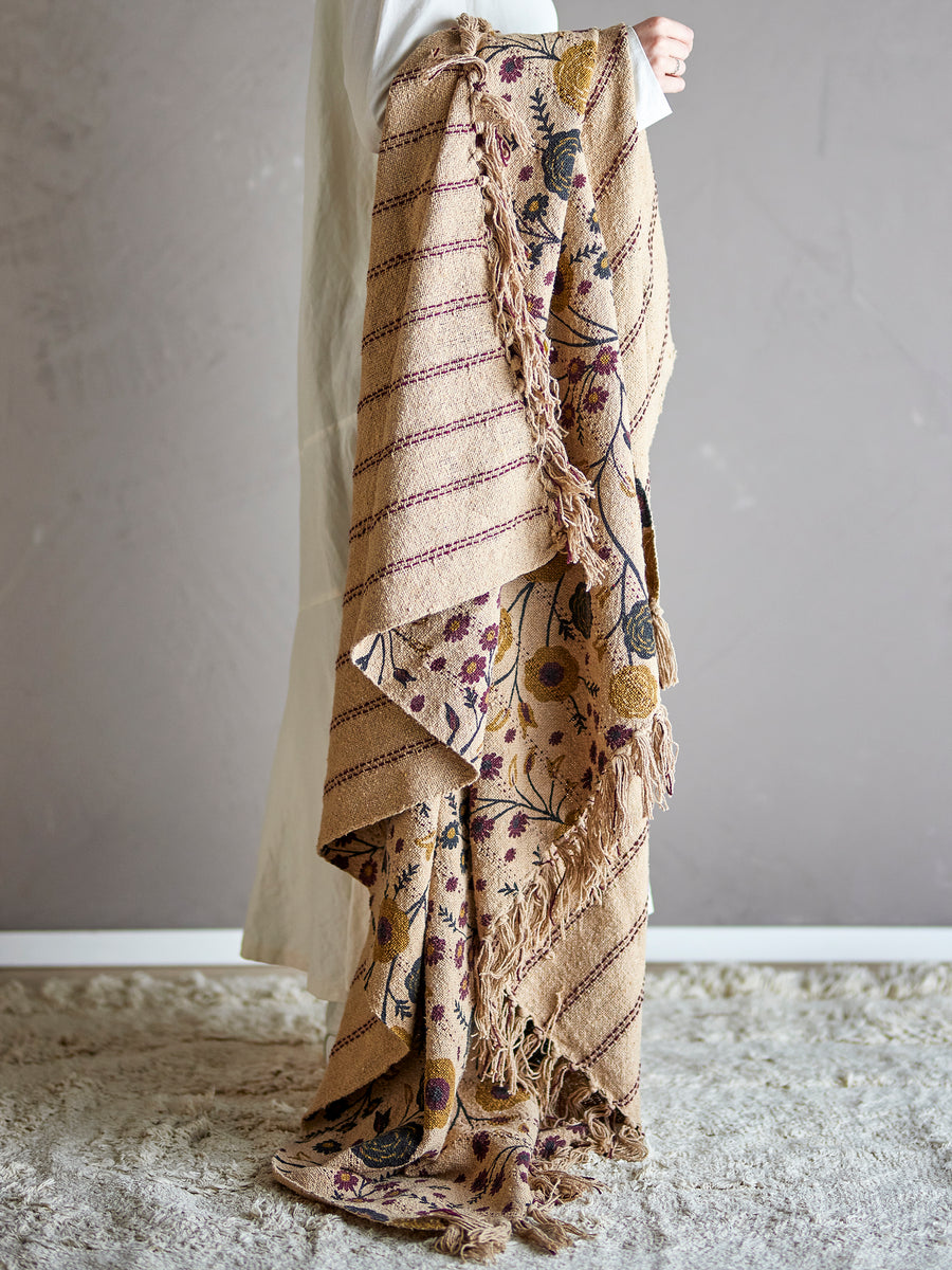 Eydis Throw, Nature, Recycled Cotton
