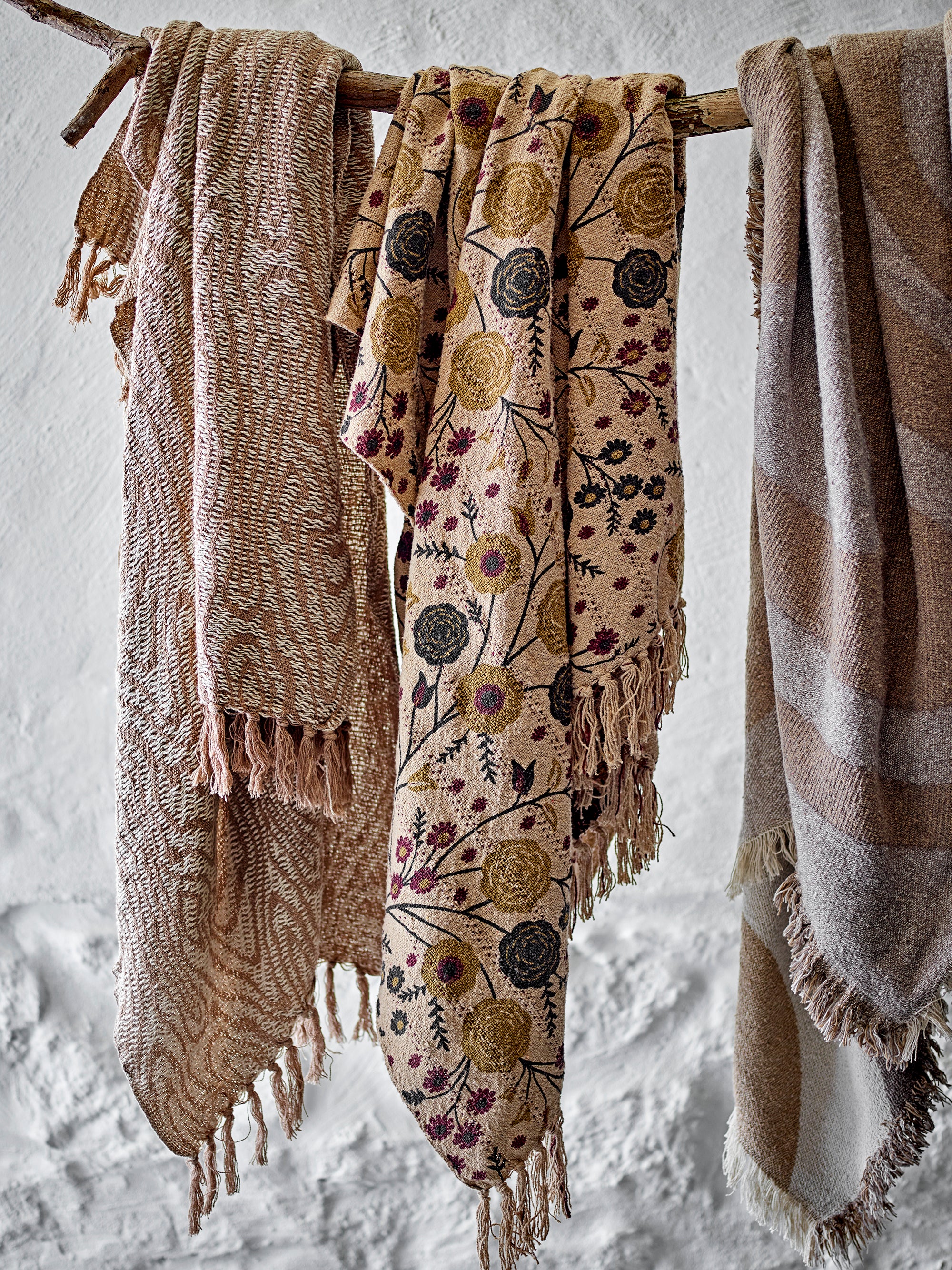 Eydis Throw, Nature, Recycled Cotton