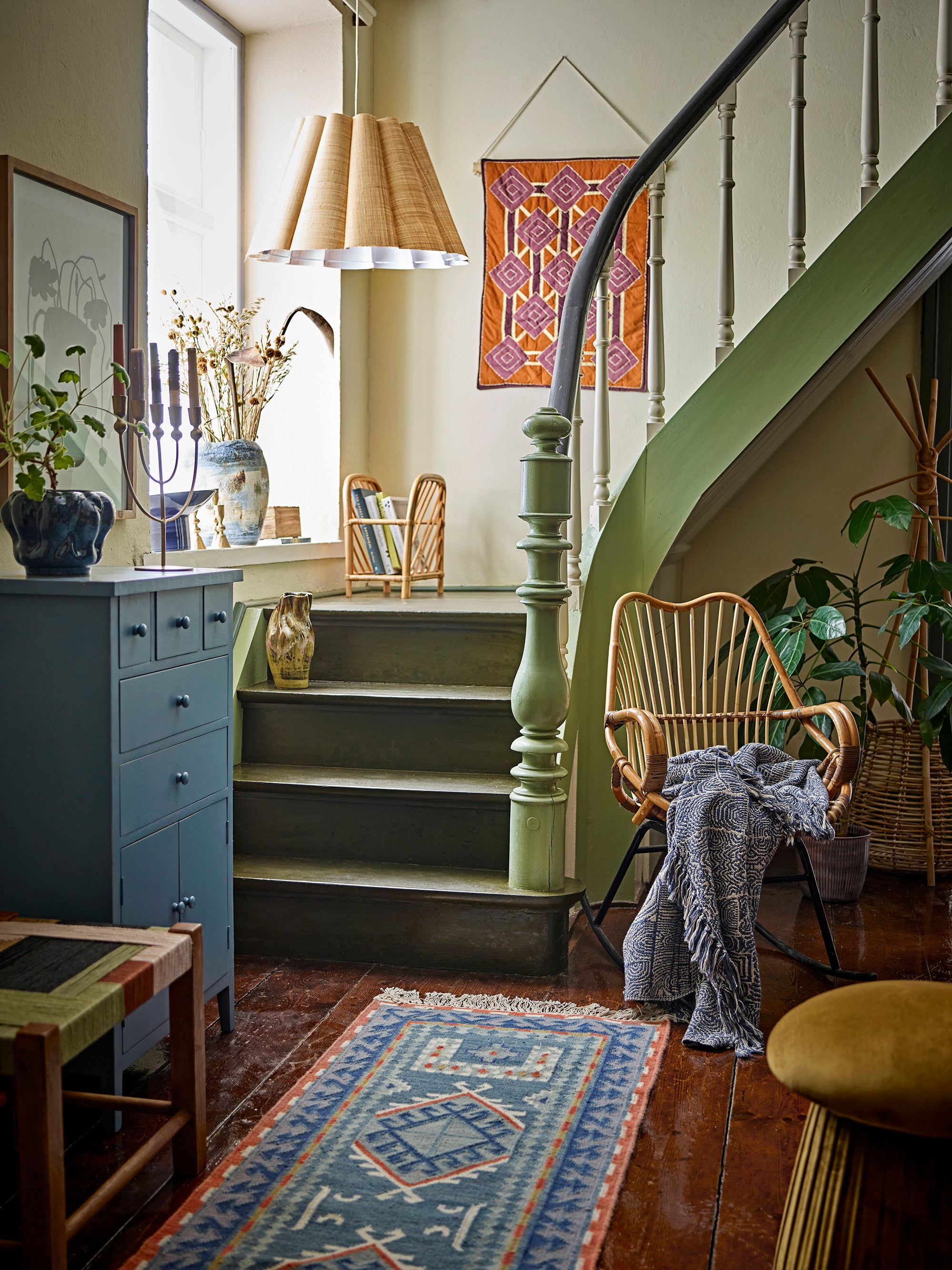 Bresso Throw, Blue, Recycled Cotton