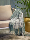 Ugento Throw, Green, Recycled Cotton