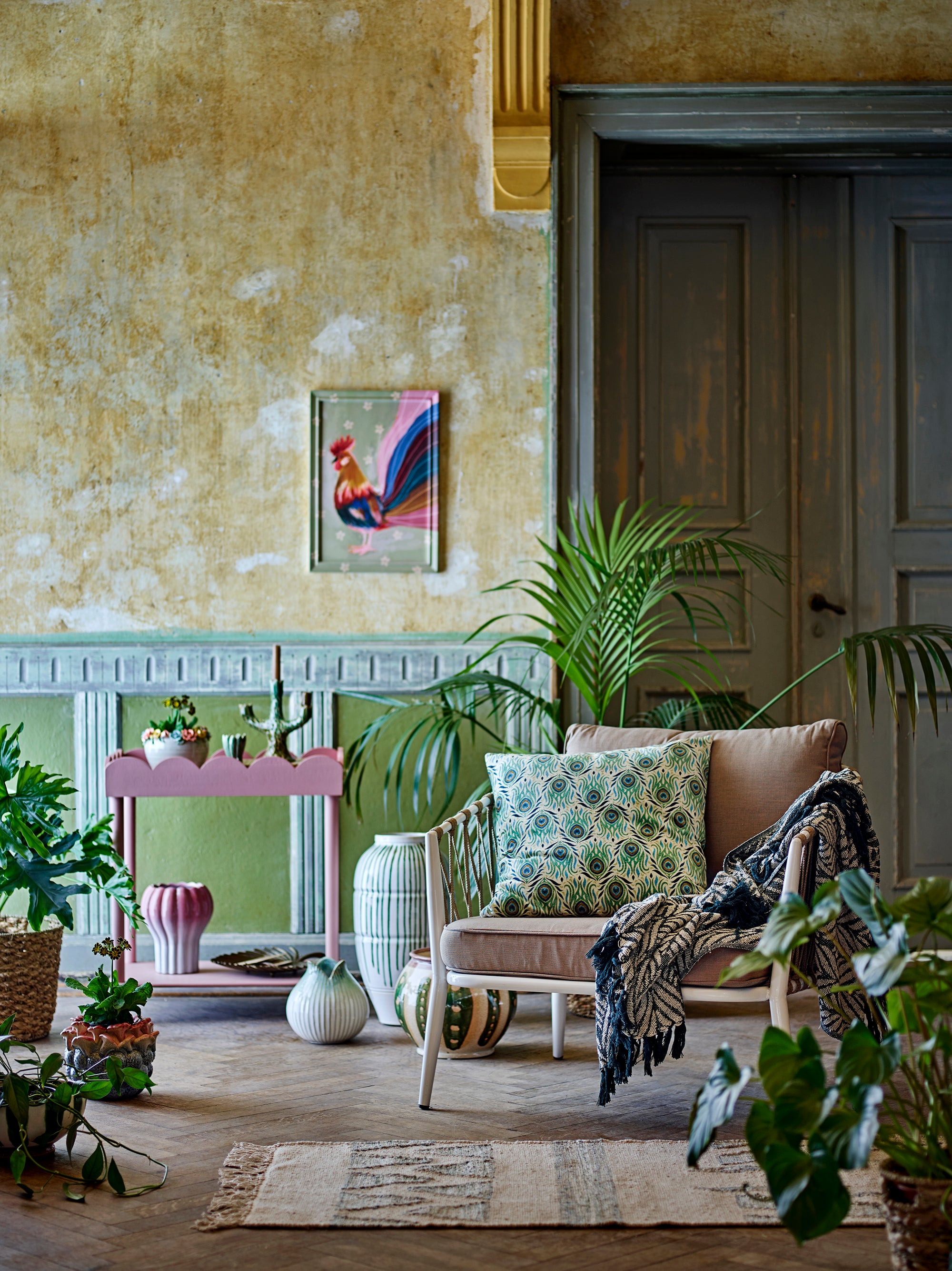 Ugento Throw, Green, Recycled Cotton