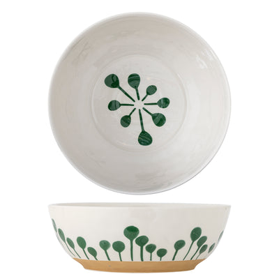 Linora Bowl, Green, Stoneware