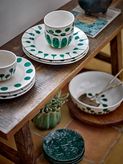 Linora Bowl, Green, Stoneware