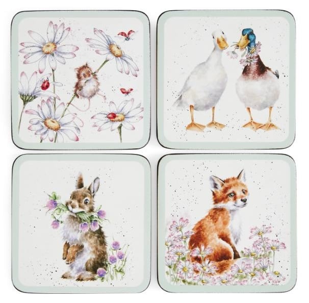 Wrendale Wildflowers Coasters - Set of 4