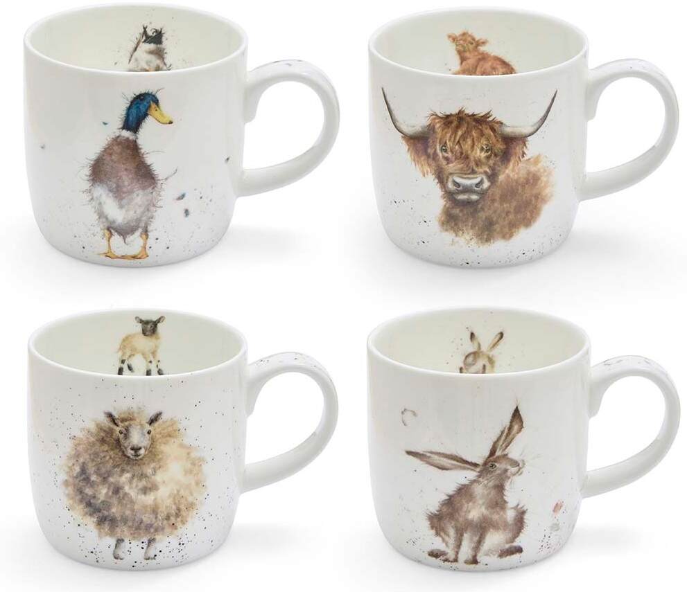 Animal gift  Mugs  - 4 Piece Set