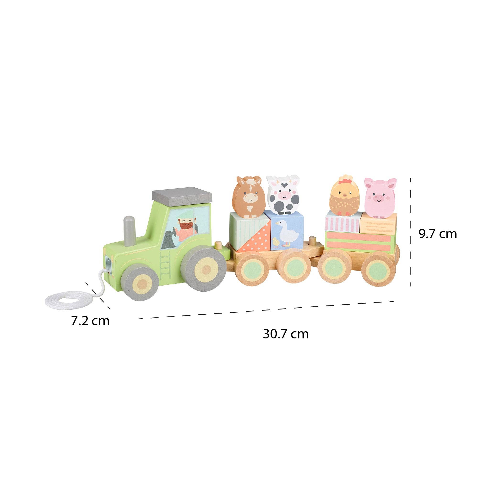 NEW! Puzzle train wooden tractor