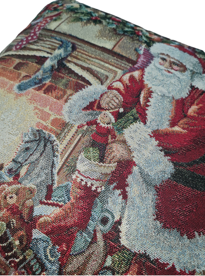 Lurex Christmas House Christmas Pillowcase in Gobelin: Santa Claus Camino