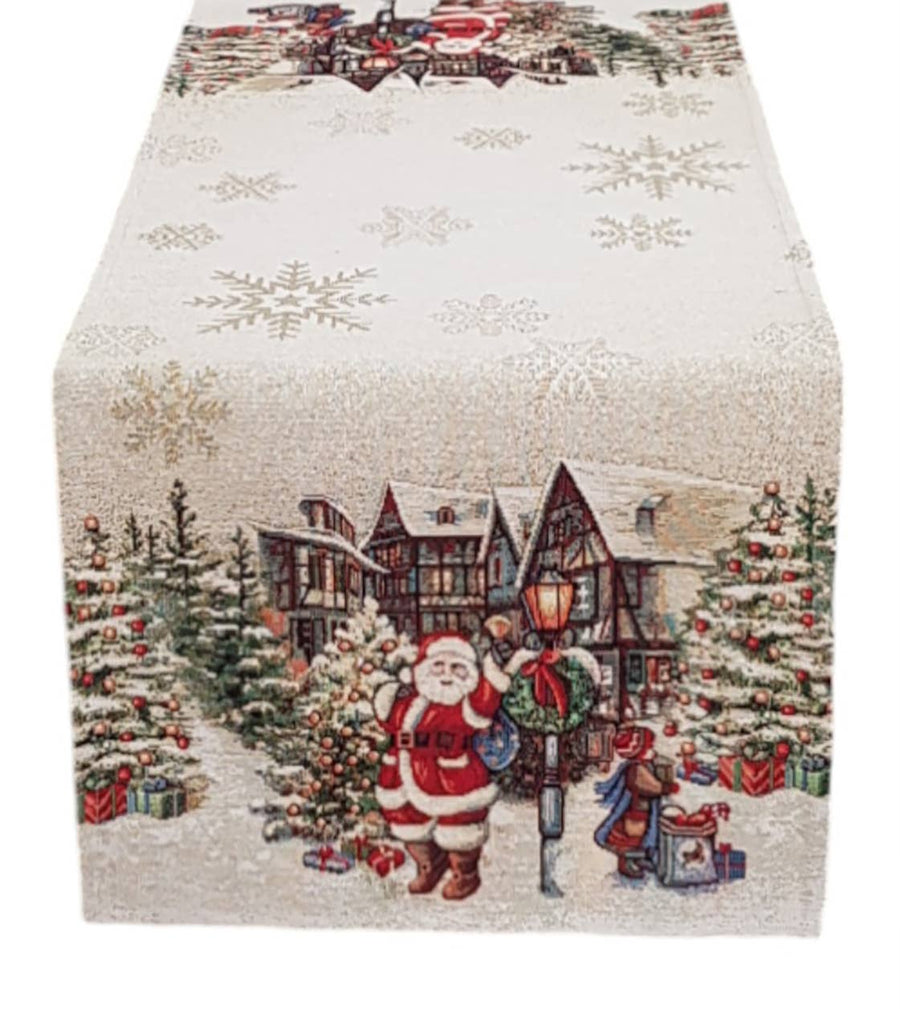 Christmas Runner Lurex Cabin in Gobelin: 45x140 cm