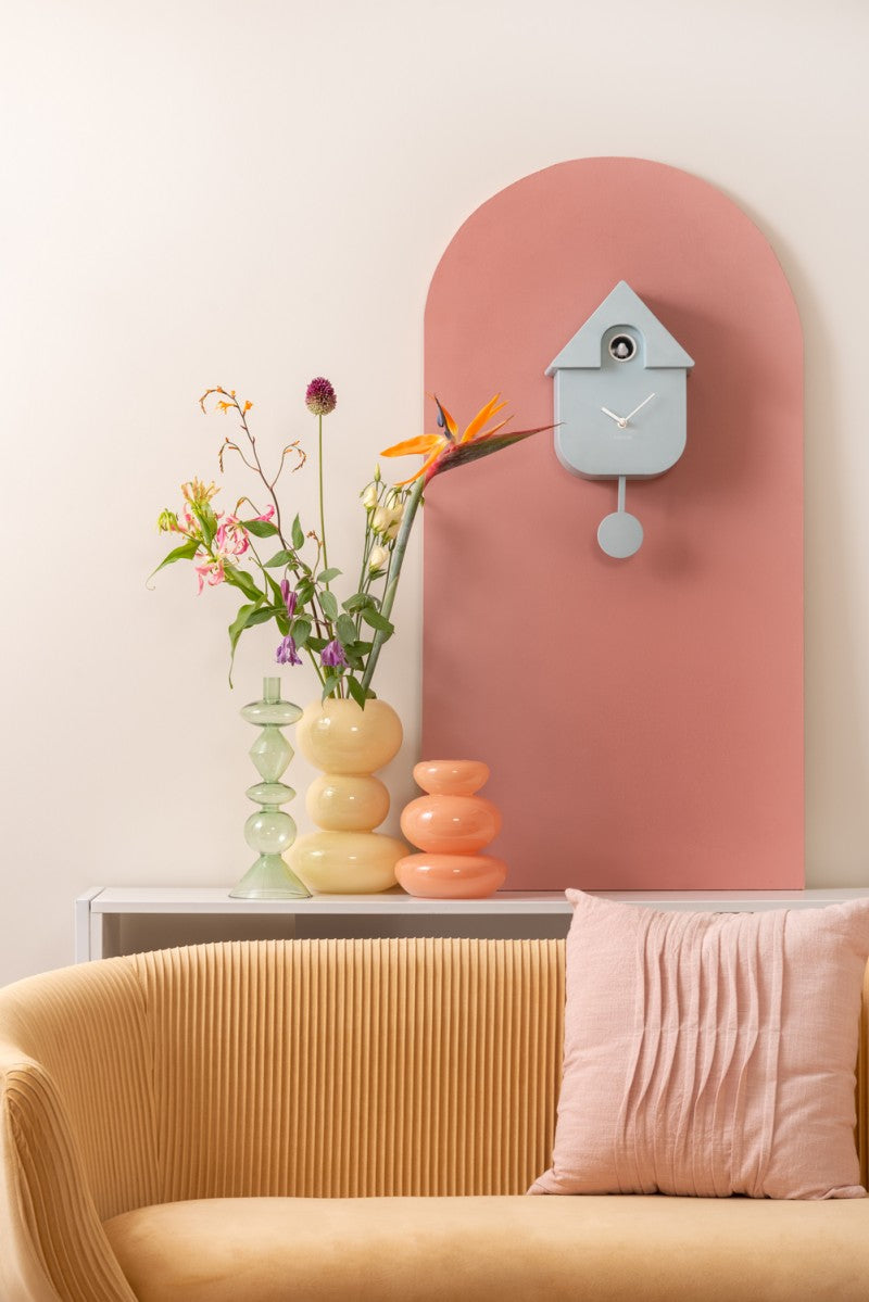 Modern Cuckoo Clock in Soft Blue
