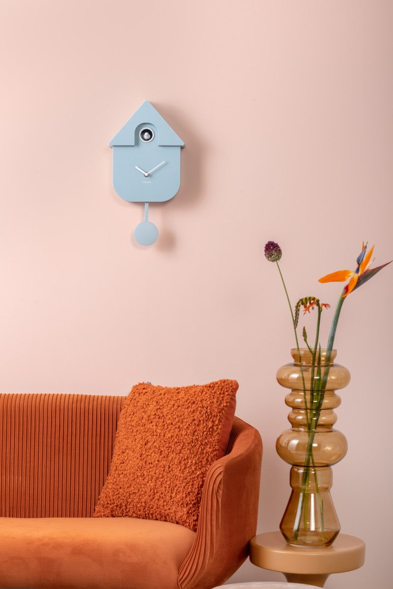 Modern Cuckoo Clock in Soft Blue