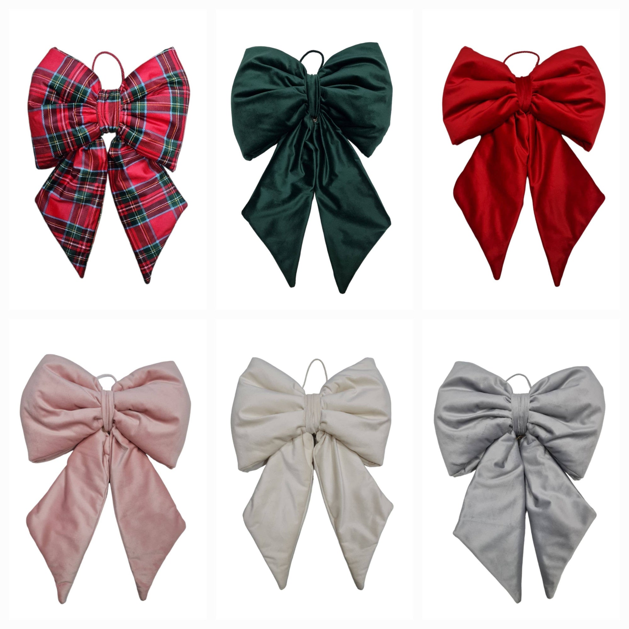 Christmas ribbon padded with velvet, 25x35cm: Rosso