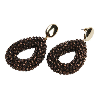 Earring Lydia, brown