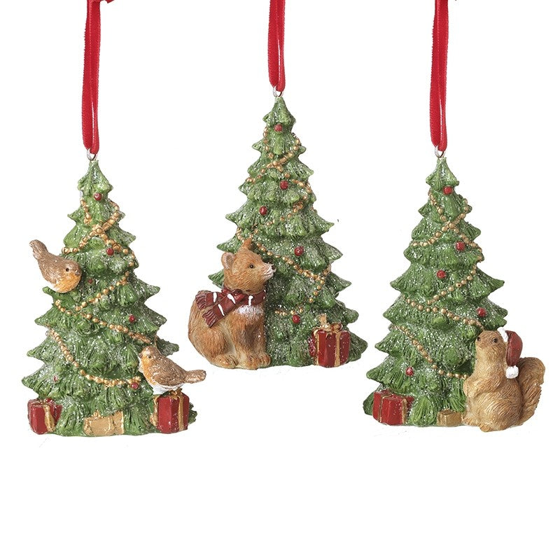 Christmas Tree With Animal Hanging