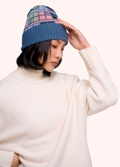 Dani Beanie Hat, Denim Mix