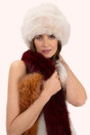 Elsa 3-tone Scarf - Damson/Mocca/Cream