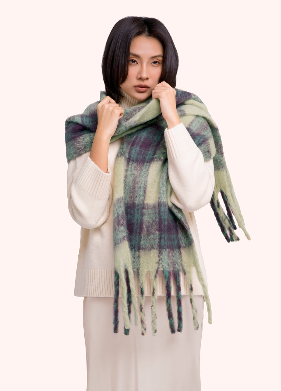 Flora Cosy Scarf, Damson Mix