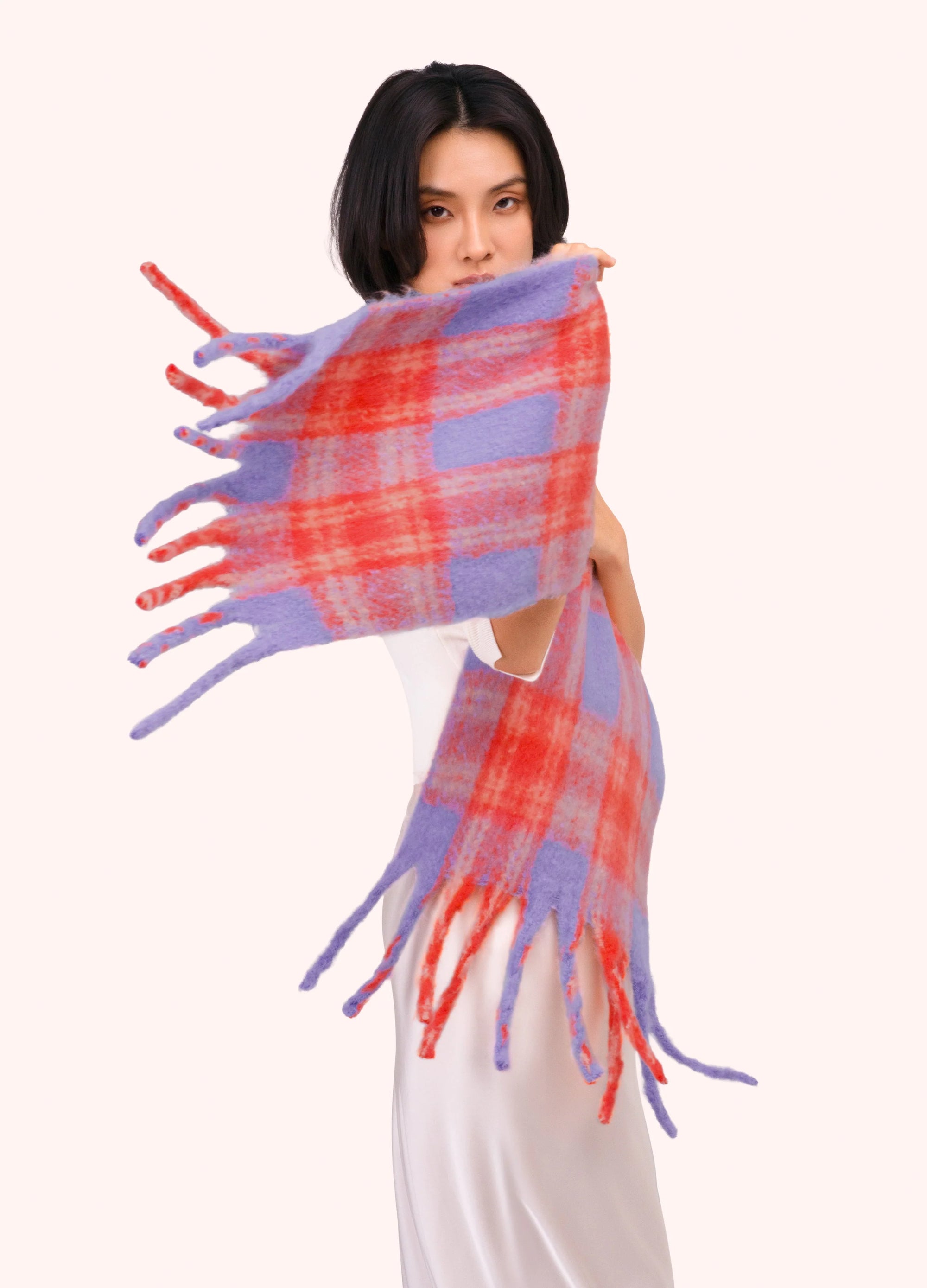 Flora Cosy Scarf, Tangerine Mix