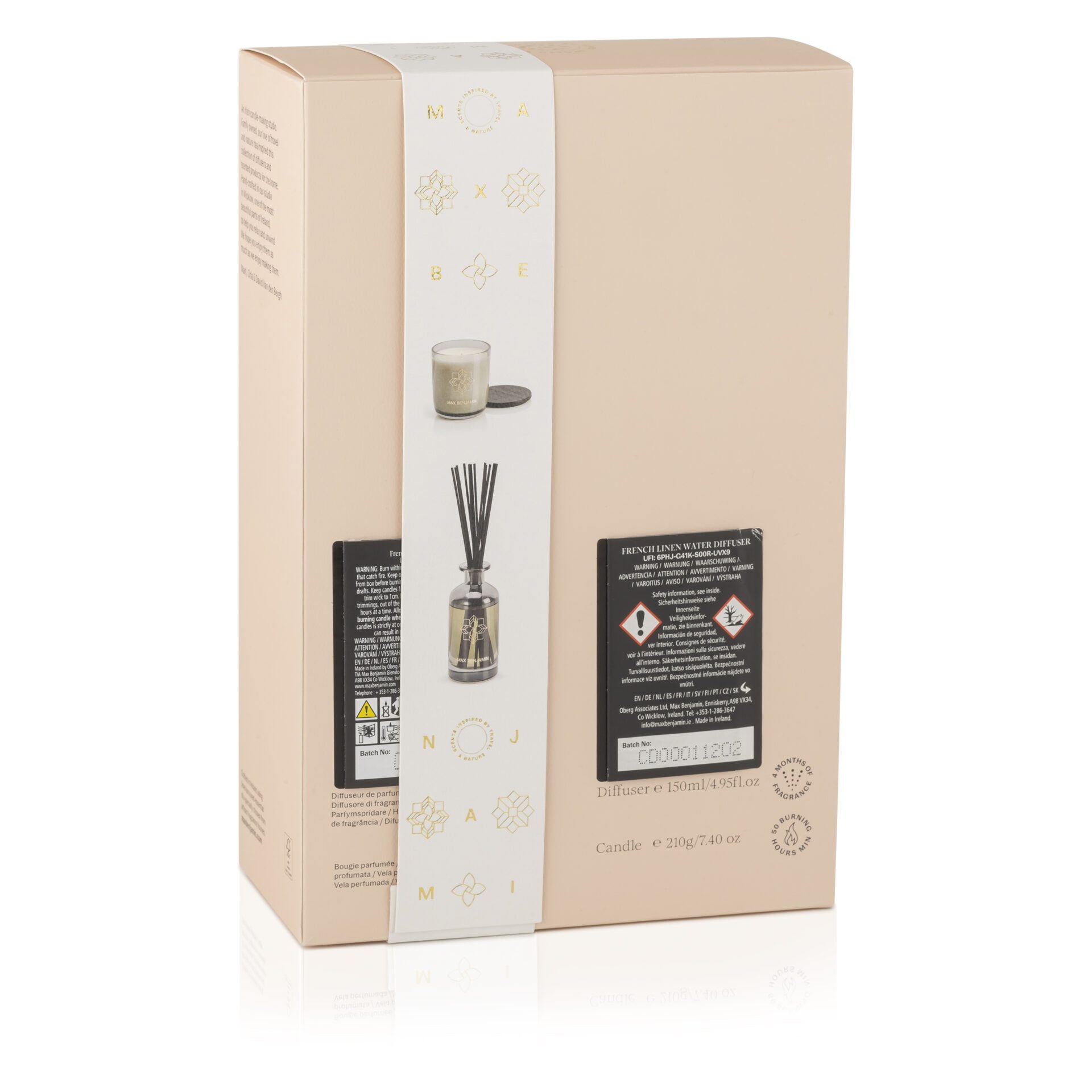 French Linen Water Candle & Diffuser Gift Set