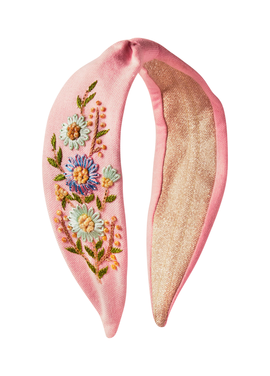 Embroidered Headband - Perfect Posie - Petal