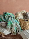 Isnel Throw, Blue, Recycled Cotton
