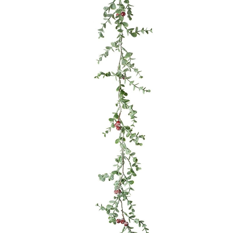 Green Leaf & Red Berry Garland