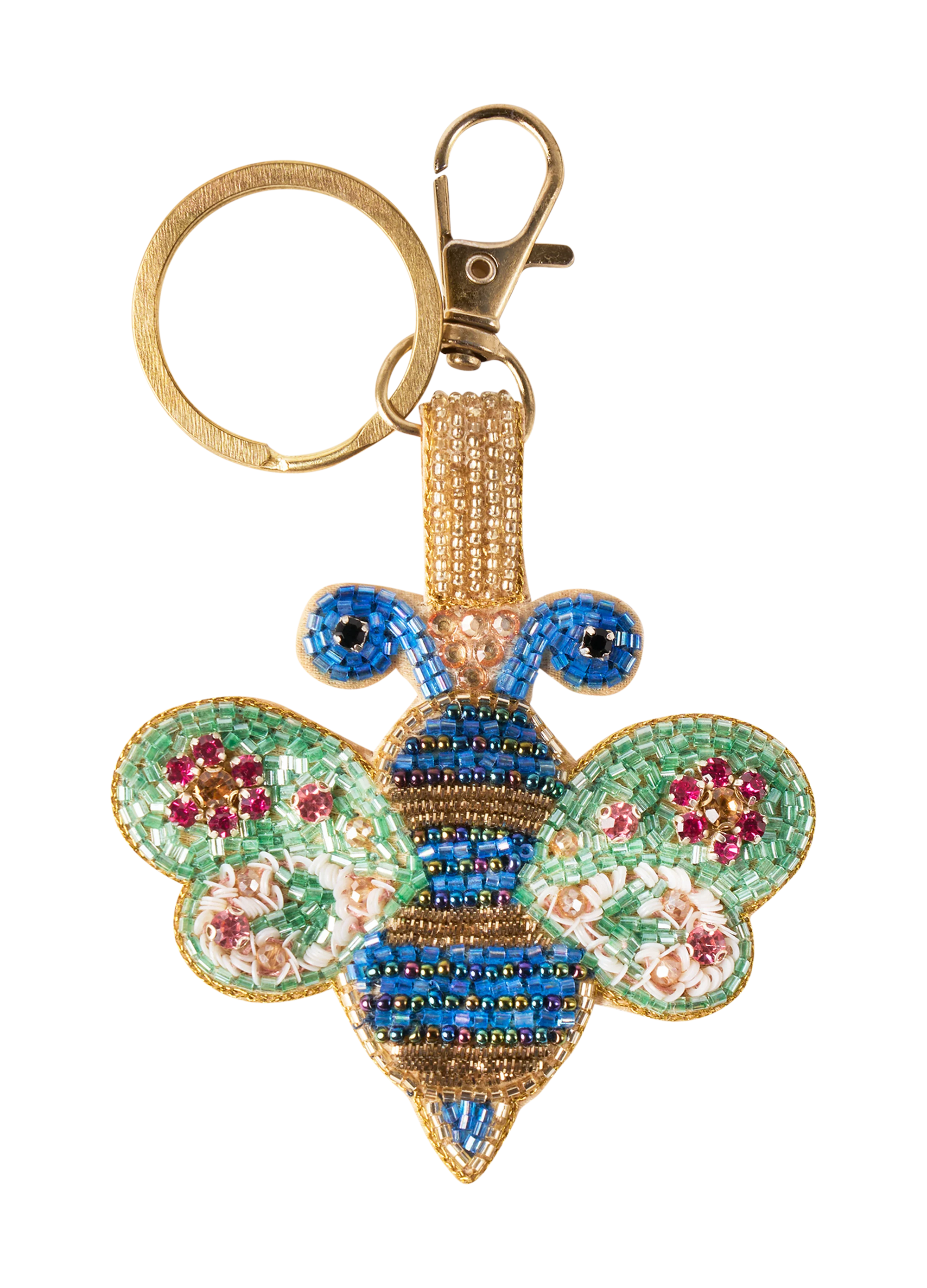 Beaded Keyring - Blinged Bee