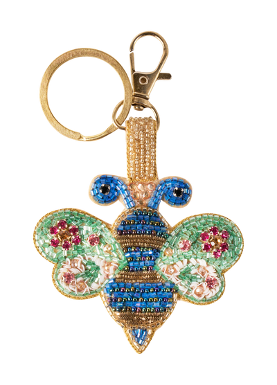 Beaded Keyring - Blinged Bee