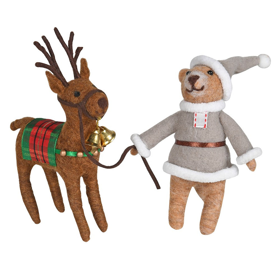 Bertie Bear with Reindeer